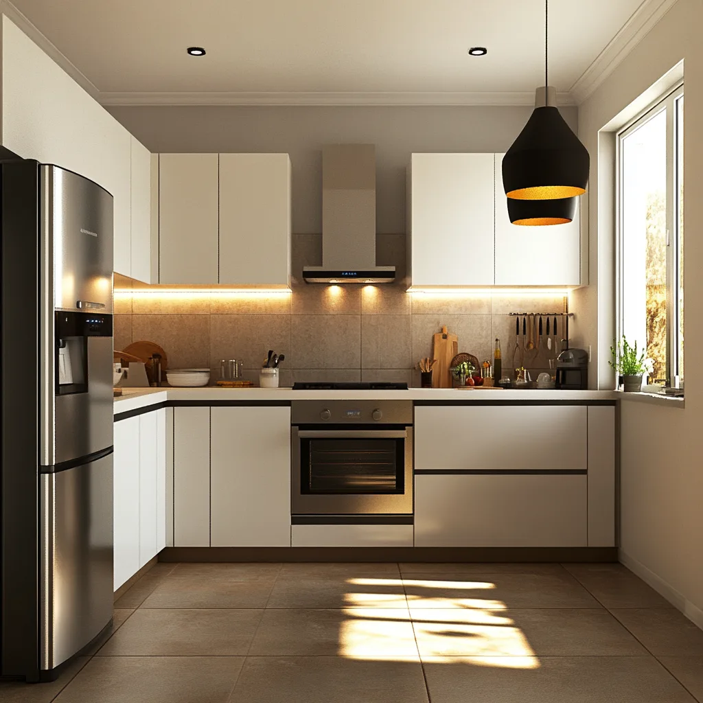 Cocina moderna con electrodomésticos eficientes clase A