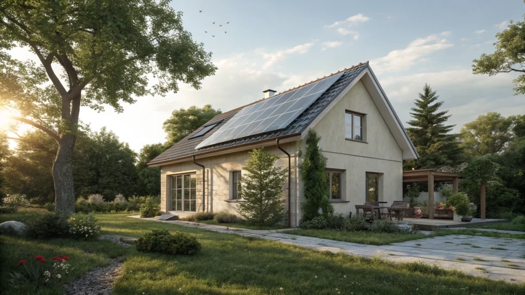 Vivienda con energía solar y eficiencia energética ideal para obtener el certificado energético