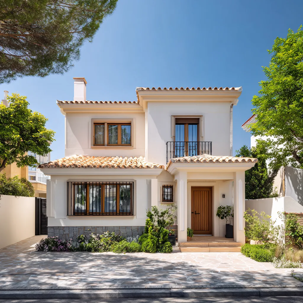 reformas cerca de mi. Casa reformada con jardín y carpintería exterior moderna